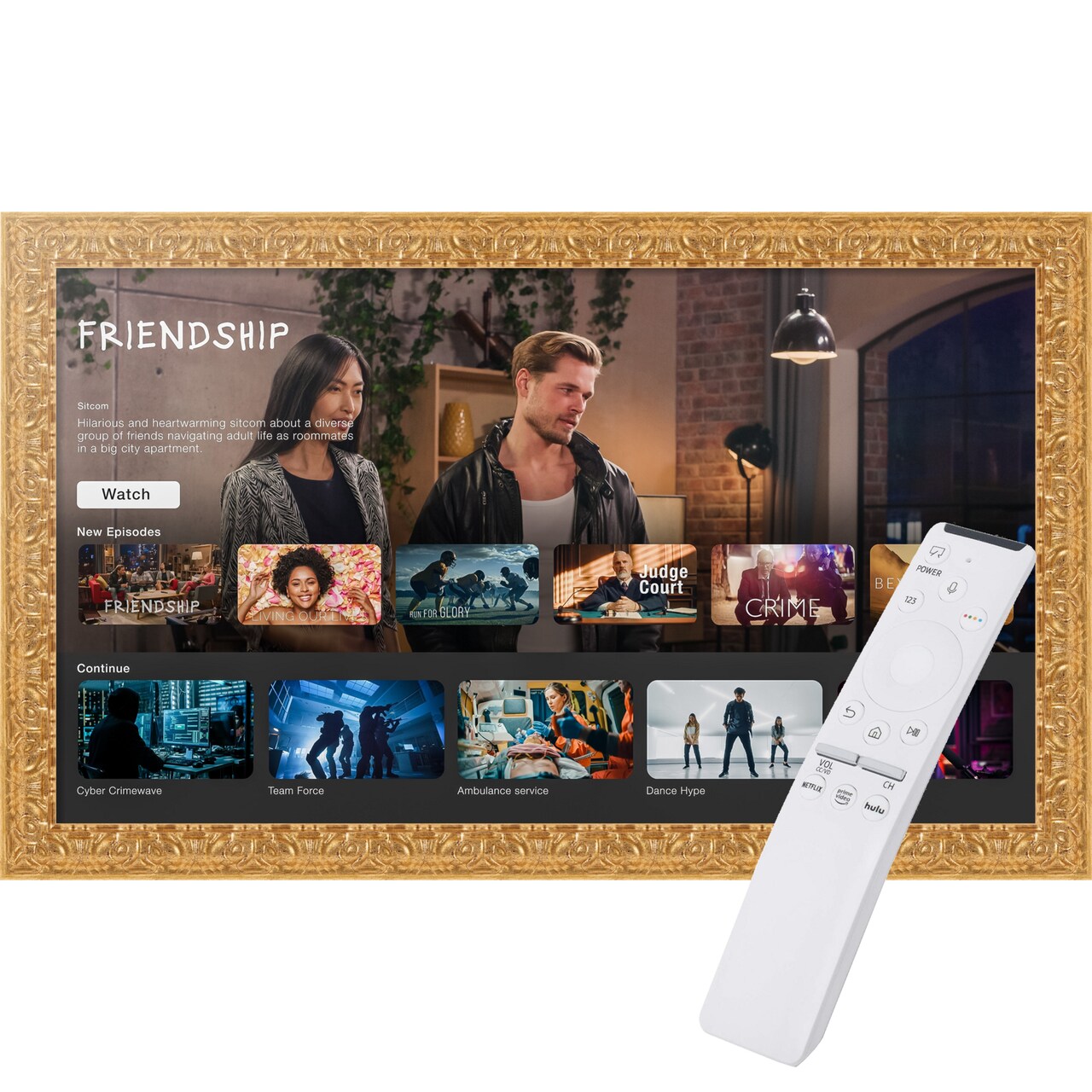 The Samsung Frame TV 55 inch TV Frame, Ornate Frame TV (Fits 2021-2025 Models)